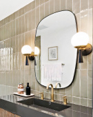 Черное настенное зеркало “Вейл”