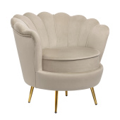 Дизайнерское кресло ракушка Pearl taupe коричневое
