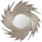 Зеркало в раме модерн Tornado Silver, Ø96 см