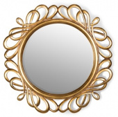 Зеркало в раме модерн Plexus Gold , Ø80 см