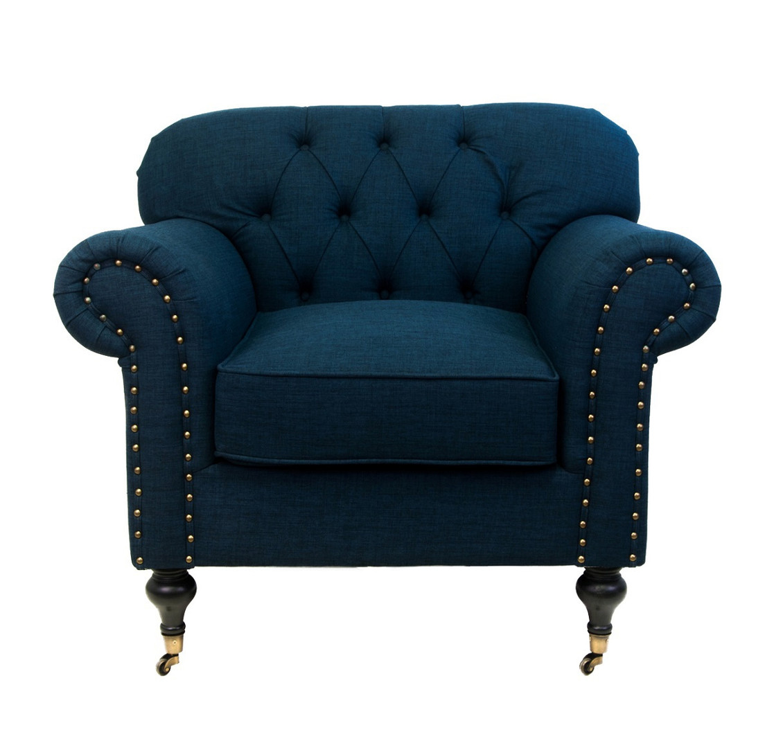 Классическое кресло Kavita Dark Blue