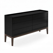 Комод широкий 3 ящика и 2 фасада MRS403BL Черный