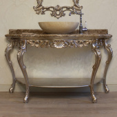 Консоль Беатрис для ванной четыре ножки с полкой