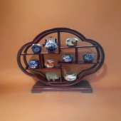 Антикварный настольный стеллаж из массива дерева 0.41-0.49 м