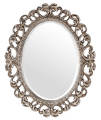 Овальное зеркало в раме Daisy Silver (Дейзи), 80*100 см