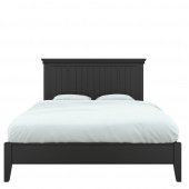 Кровать с жесткой спинкой 140x200 черная