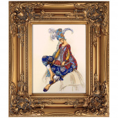 Л.С.Бакст. Эскиз костюма к балету «Шахерезада», 1909 в картинной раме «Шелли» 