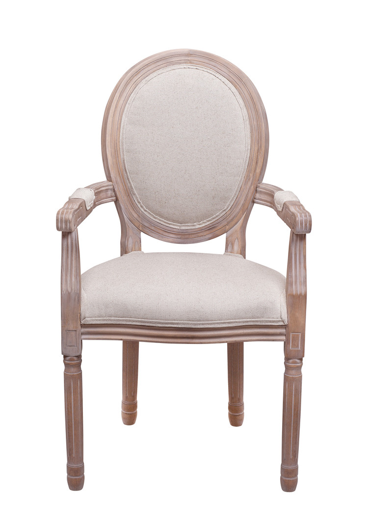 Мягкий стул с подлокотниками Volker Arm Beige V2