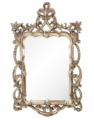 Зеркало в резной раме Floret Silver (Флорет), 76*123 см