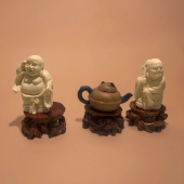 Антикварный комплект: 2 фигурки монархов и керамический