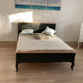 Кровать "Арредо" RAL 7022, козырек светло-коричневый 140х200