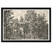 П. Дж. Лютгерс, «Вид на замок Нийенроде», картина в раме