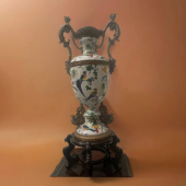 Антикварная ваза шинуазри с ручной росписью 