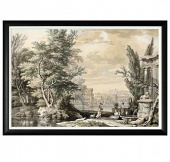 Исаак де Мушерон, «Пейзаж», картина в раме