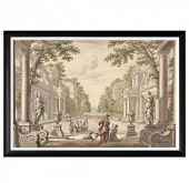 Даниэль Маро, «Вид на дворцовый сад», картина в раме