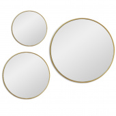 Сет из 3-х зеркал Saturn Gold Ø55, Ø40, Ø30 см