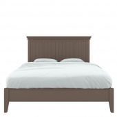 Кровать с жесткой спинкой 160x200 коричневая