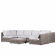LSN-P Комплект для отдыха П-образный LAUSANNE (ЛОЗАННА) из искусственного ротанга, серый меланж