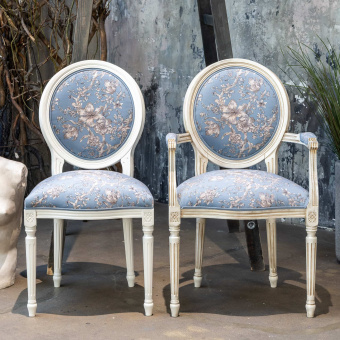 Кресло (стул с подлокотниками) «Эстер» blue