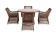 "Доппио" обеденная группа плетеная, цвет коричневый "Доппио" обеденная группа плетеная, цвет коричневый