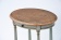 Стол кофейный овальный H835 (H03+H02) ТОП шато+светло бирюзовый с эффектом старения