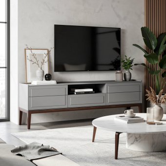 Тумба ТВ широкая MRS406G Серый