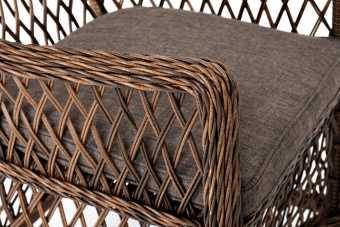 "Эспрессо–80 L" обеденная группа плетеная, цвет коричневый