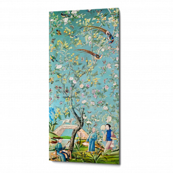 Картина на холсте «Императорский сад» blue 30×70, холст, галерейная натяжка (версия 1)