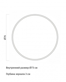 Золотое настенное зеркало Урсула