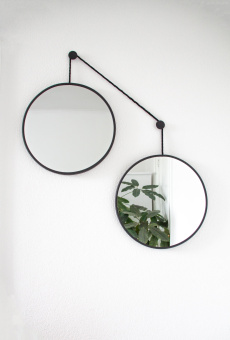 Balance M Black (Баланс) Зеркала на подвесе в тонкой раме 90*80 см