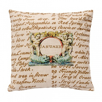 Арт-подушка «12 месяцев цветения», версия Январь