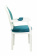 Мягкий стул с подлокотниками Volker Arm Blue and White