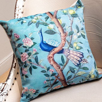 Подушка декоративная «Императорский сад» blue, версия 4
