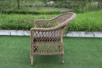 CYH062W Комплект обеденный плетеный (1 стол, 4 кресла) BRACCIANO (БРАЧЧАНО) из искусственного ротанга, пшеничный меланж