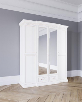 Шкаф 4-х дверный цвет Белая эмаль