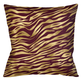 Интерьерная подушка «Зебра» (бордо)