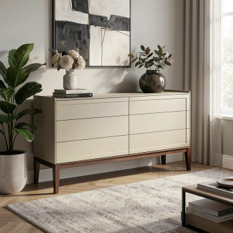 Комод широкий 3 ящика и 2 фасада MRS403Q Каменно-серый