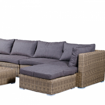 LSN-LW Комплект для отдыха модульный 6-местный LAUSANNE (ЛОЗАННА) из искусственного ротанга, пшеничный меланж