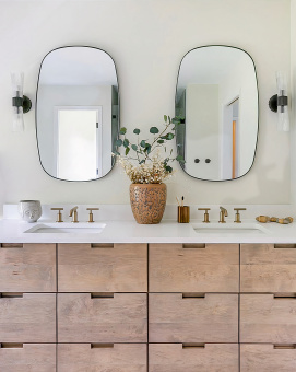 Черное настенное зеркало “Вейл”