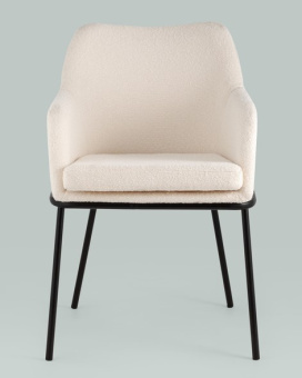 Стул Кози ткань букле молочный