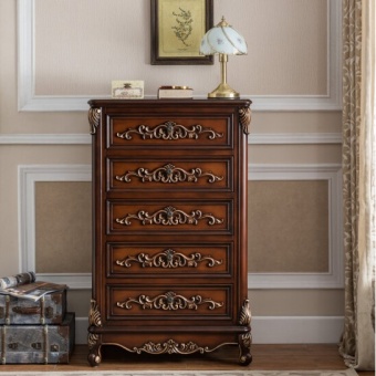 Комод Cilan, 5 ящиков, коричневый