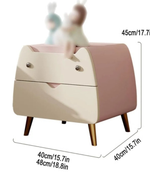 Детская прикроватная тумбочка Gato, белая 