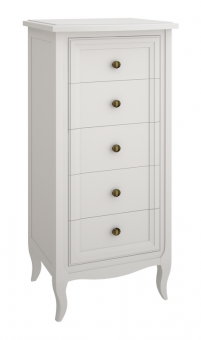 Комод высокий 5 ящиков М315W White