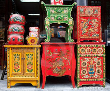 Китайская этническая мебель и интерьер