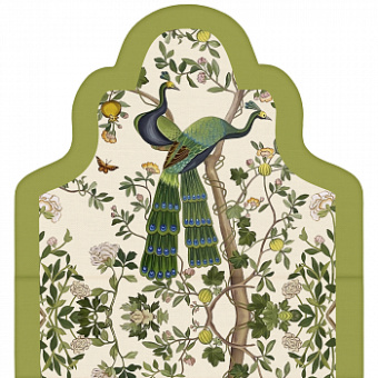 Изголовье для кровати «Индокитайский зелёный павлин»