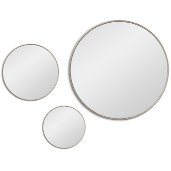 Jupiter Silver (Юпитер) Сет из 3-х зеркал Ø70, Ø40, Ø30 см