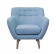 Низкое кресло Fuller Blue