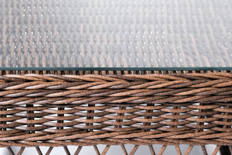 "Асти" лаунж-зона из искусственного ротанга на 4 персоны, цвет коричневый