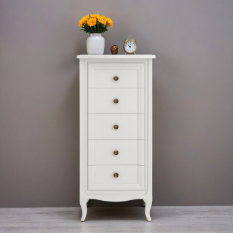 Комод высокий 5 ящиков М315W White