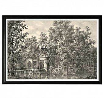 П. Дж. Лютгерс, «Вид на замок Нийенроде», картина в раме